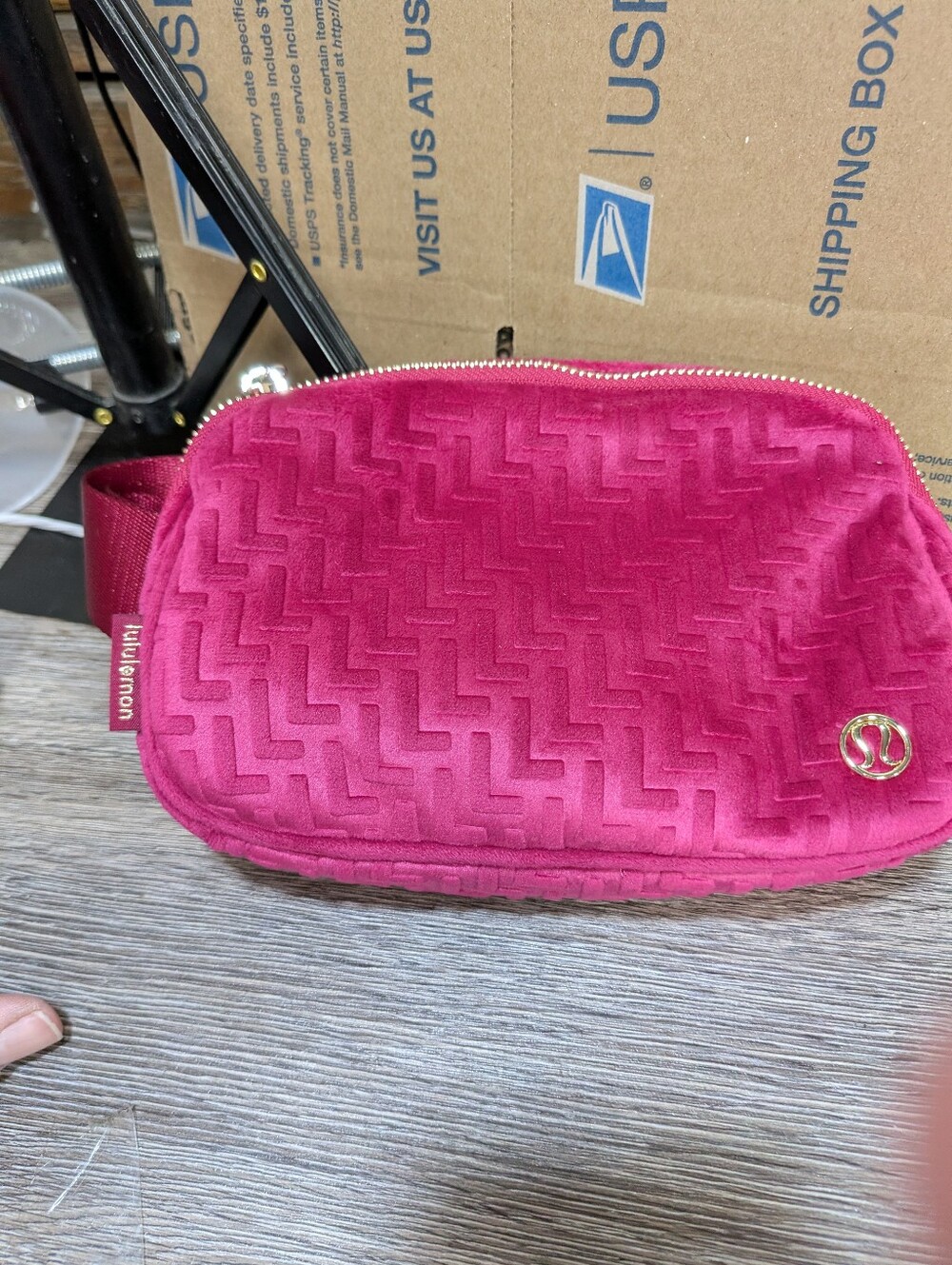 Lululemon NWT Everywhere Belt Bag L Monogram Velvet In Pink